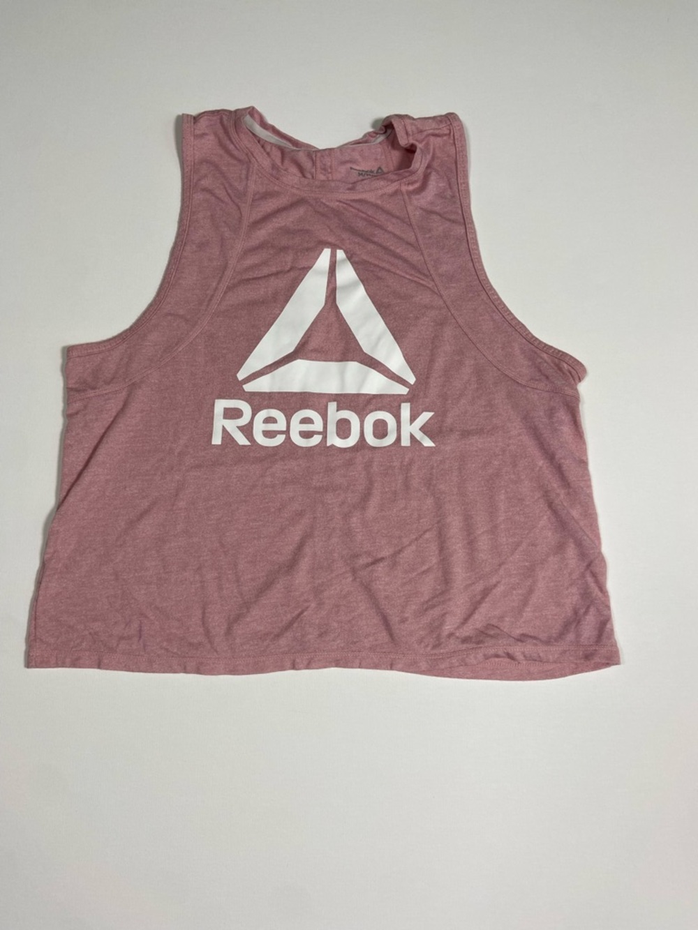 Reebok Rose Pink Logo Crop Tank